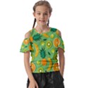 Fruit Tropical Pattern Design Art Kids  Butterfly Cutout Tee View1