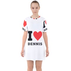 I Love Dennis Sixties Short Sleeve Mini Dress by ilovewhateva