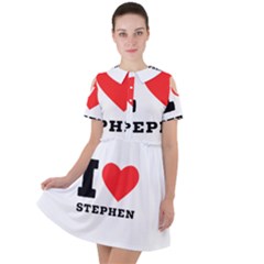 I Love Stephen Short Sleeve Shoulder Cut Out Dress  by ilovewhateva