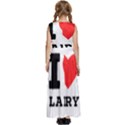I love larry Kids  Satin Sleeveless Maxi Dress View4