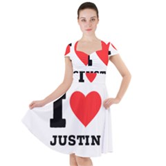 I Love Justin Cap Sleeve Midi Dress by ilovewhateva