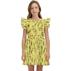 Back-to-school Kids  Winged Sleeve Dress by nateshop