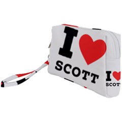 I Love Scott Wristlet Pouch Bag (small) by ilovewhateva