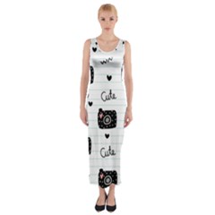 Cute-cutes Fitted Maxi Dress by nateshop