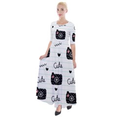 Cute-cutes Half Sleeves Maxi Dress by nateshop