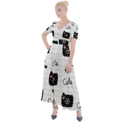 Cute-cutes Button Up Short Sleeve Maxi Dress by nateshop