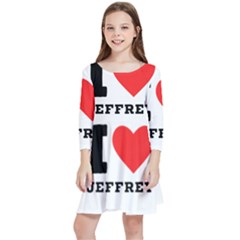 I Love Jeffrey Kids  Quarter Sleeve Skater Dress by ilovewhateva