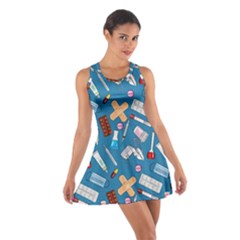 Medicine Pattern Cotton Racerback Dress by SychEva