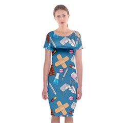 Medicine Pattern Classic Short Sleeve Midi Dress by SychEva