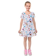 Medical Kids  Short Sleeve Velvet Dress by SychEva