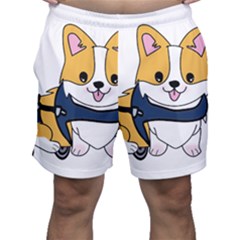 Puppy Cartoon Corgi Men s Shorts by Semog4