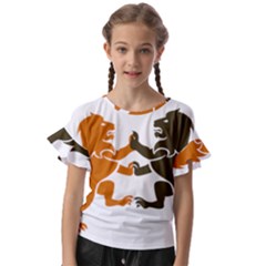 Lions Animals Wild Cats Kids  Cut Out Flutter Sleeves by Semog4