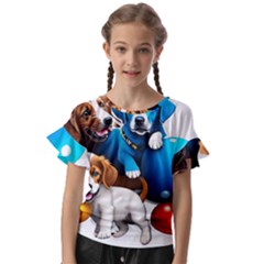 Cute Dog Dogs Animal Pet Kids  Cut Out Flutter Sleeves by Semog4