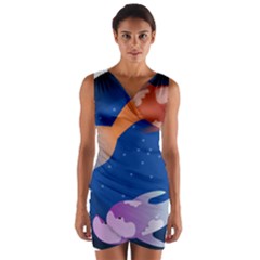 Koi Fish Carp Water Nature Animal Wrap Front Bodycon Dress by Semog4