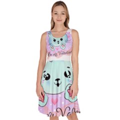 Cat Valentine-s Day Valentine Knee Length Skater Dress With Pockets by Semog4