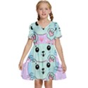 Cat Valentine-s Day Valentine Kids  Short Sleeve Tiered Mini Dress View1