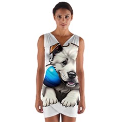 Dog Animal Pet Puppy Pooch Wrap Front Bodycon Dress by Semog4