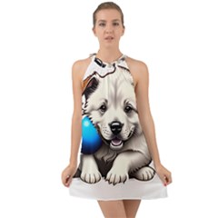 Dog Animal Pet Puppy Pooch Halter Tie Back Chiffon Dress by Semog4