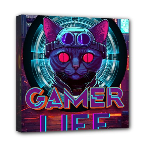 Gamer Life Mini Canvas 8  X 8  (stretched) by minxprints