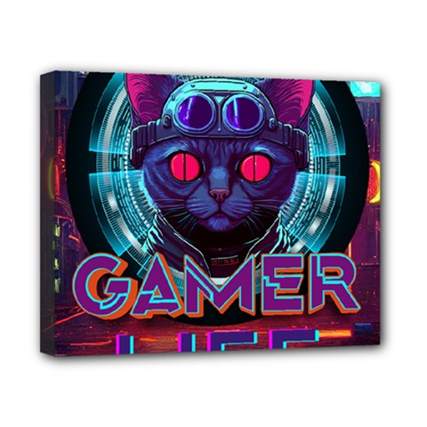 Gamer Life Canvas 10  X 8  (stretched) by minxprints