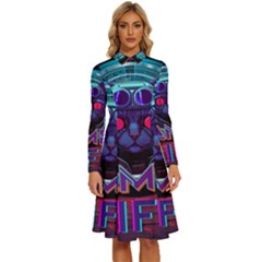 Gamer Life Long Sleeve Shirt Collar A-line Dress by minxprints