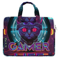 Gamer Life Macbook Pro 16  Double Pocket Laptop Bag  by minxprints