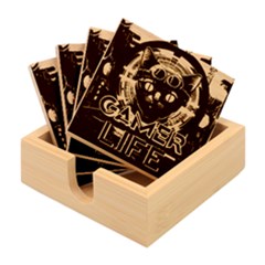 Gamer Life Bamboo Coaster Set by minxprints