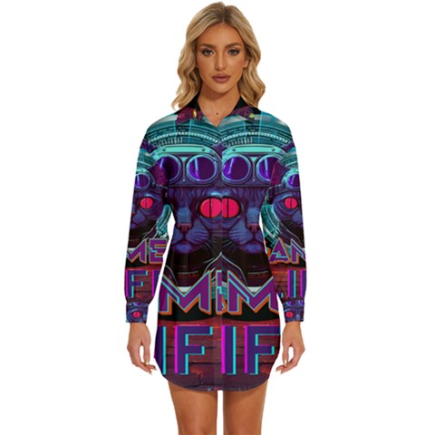 Gamer Life Womens Long Sleeve Shirt Dress by minxprints