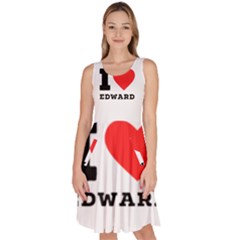 I Love Edward Knee Length Skater Dress With Pockets by ilovewhateva