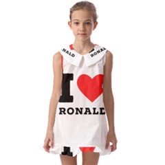 I Love Ronald Kids  Pilgrim Collar Ruffle Hem Dress by ilovewhateva