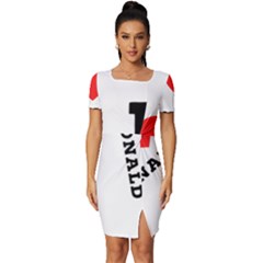 I Love Donald Fitted Knot Split End Bodycon Dress by ilovewhateva
