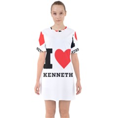 I Love Kenneth Sixties Short Sleeve Mini Dress by ilovewhateva