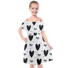 Hearts-57 Kids  Cut Out Shoulders Chiffon Dress by nateshop