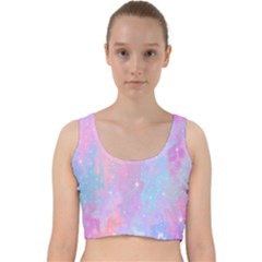 Space-25 Velvet Racer Back Crop Top by nateshop