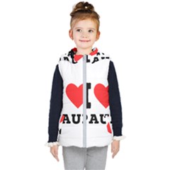 I Love Paul Kids  Hooded Puffer Vest by ilovewhateva