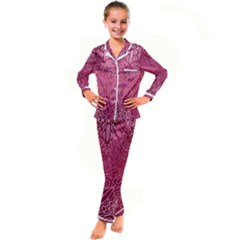 Pink Mandala Glitter Bohemian Girly Glitter Kid s Satin Long Sleeve Pajamas Set by Semog4