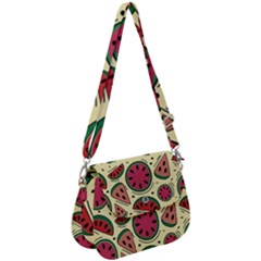 Watermelon Pattern Slices Fruit Saddle Handbag by Semog4