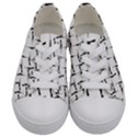 Precision Pursuit: Hunting Motif Black and White Pattern Kids  Low Top Canvas Sneakers View1