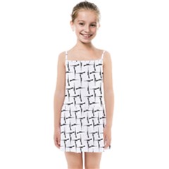 Precision Pursuit: Hunting Motif Black And White Pattern Kids  Summer Sun Dress by dflcprintsclothing