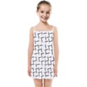 Precision Pursuit: Hunting Motif Black and White Pattern Kids  Summer Sun Dress View1