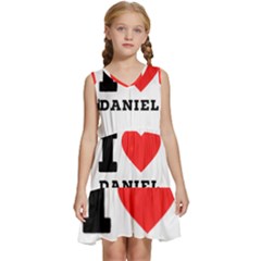 I Love Daniel Kids  Sleeveless Tiered Mini Dress by ilovewhateva