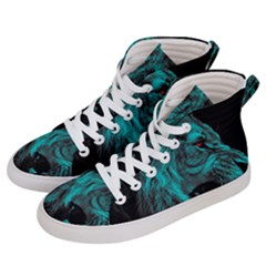 Angry Male Lion Predator Carnivore Men s Hi-top Skate Sneakers by Semog4