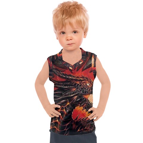 Dragon Fire Kids  Sport Tank Top by Semog4