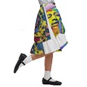 Psychedelic Rock Jimi Hendrix Kids  Ruffle Flared Wrap Midi Skirt View3