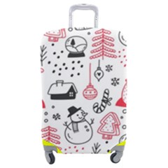 Christmas Themed Seamless Pattern Luggage Cover (medium) by Semog4