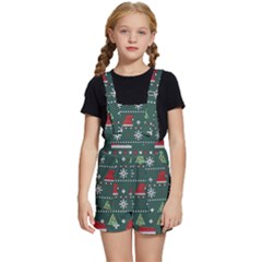 Beautiful Knitted Christmas Pattern Kids  Short Overalls by Semog4