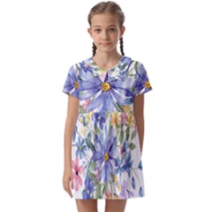 Flower Kids  Asymmetric Collar Dress by zappwaits