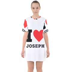 I Love Joseph Sixties Short Sleeve Mini Dress by ilovewhateva