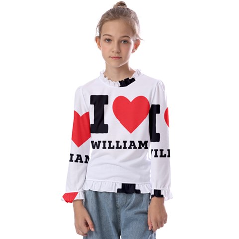 I Love William Kids  Frill Detail Tee by ilovewhateva