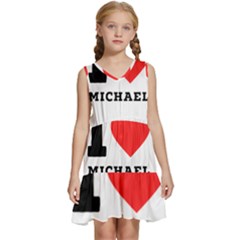 I Love Michael Kids  Sleeveless Tiered Mini Dress by ilovewhateva